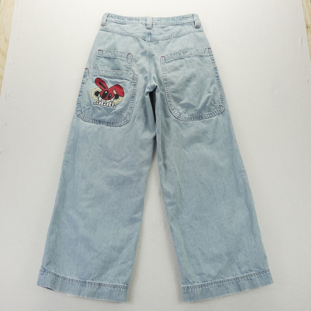 A-Lab Mega Wide Leg Jeans Light Wash Denim Baggy Grunge Skater 28 Distressed Y2K